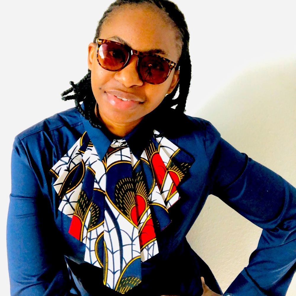 Kente Neckpiece, African Print collar,Jabot Collar